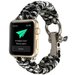 Curea iUni compatibila cu Apple Watch 1/2/3/4/5/6/7, 38mm, Elastic Paracord, Rugged Nylon Rope, Blac